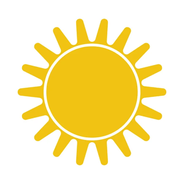 Flat sun icon. Sun pictogram. Template vector illustration.