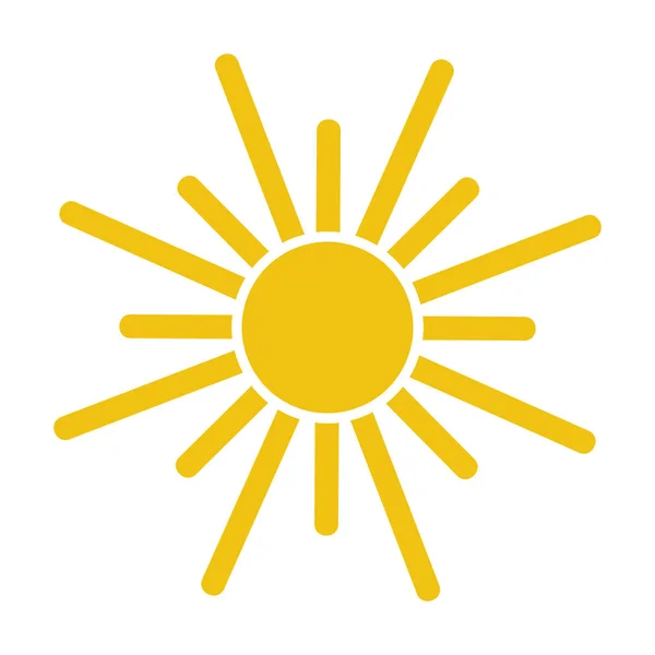 Flat sun icon. Sun pictogram. Template vector illustration.