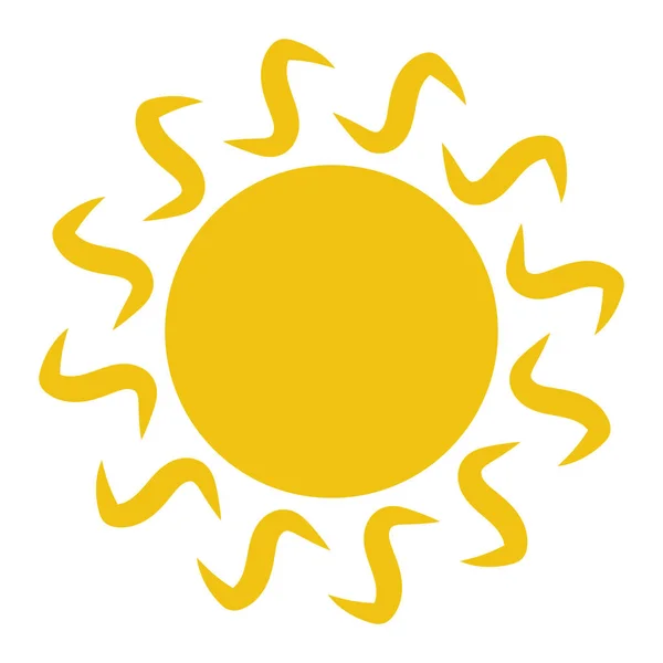 Flat sun icon. Sun pictogram. Template vector illustration.