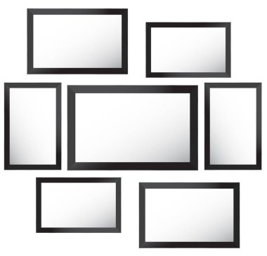 Fotoğraf ve resim, fotoğraf kolaj, fotoğraf bulmaca için vektör çerçevesi. Vektör mood board marka sunum.