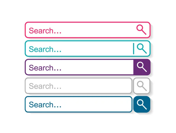 検索バーに、検索の設定 — ストックベクタ