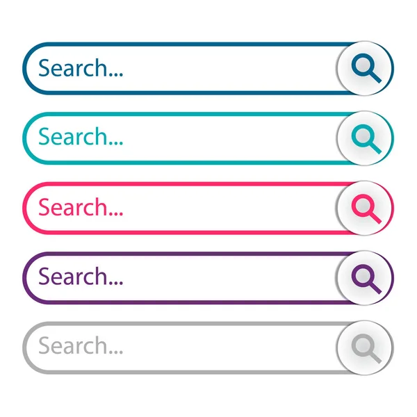 Search bar, set of search — Stock Vector