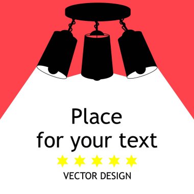 Metin için lamba ampul Icon. Place.