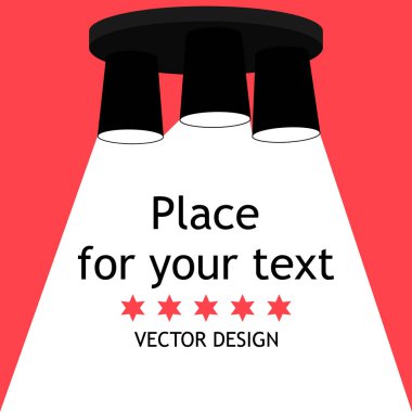 Metin için lamba ampul Icon. Place.