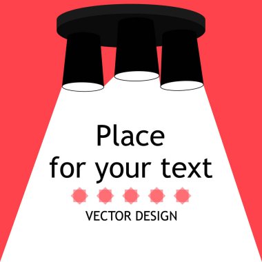 Lamp.Lamp ampul Icon.Metin için yer. 