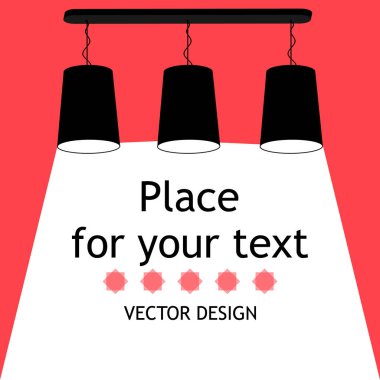 Lamp.Lamp ampul Icon.Metin için yer. 