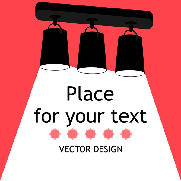 Lampa. lampans ikon. plats för din text. Vektorgrafik