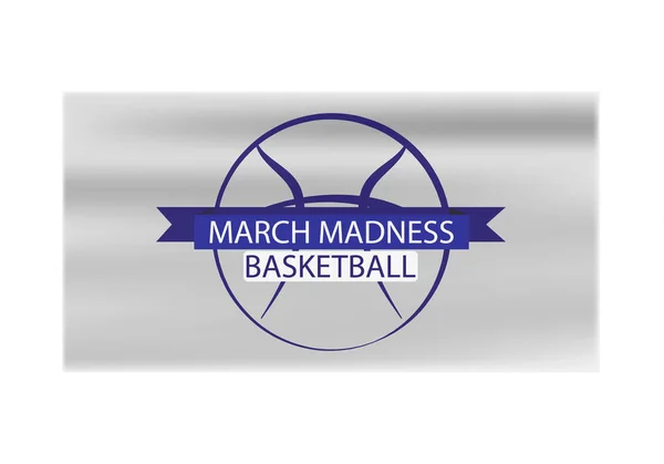 March Madness baloncesto diseño deportivo . — Vector de stock