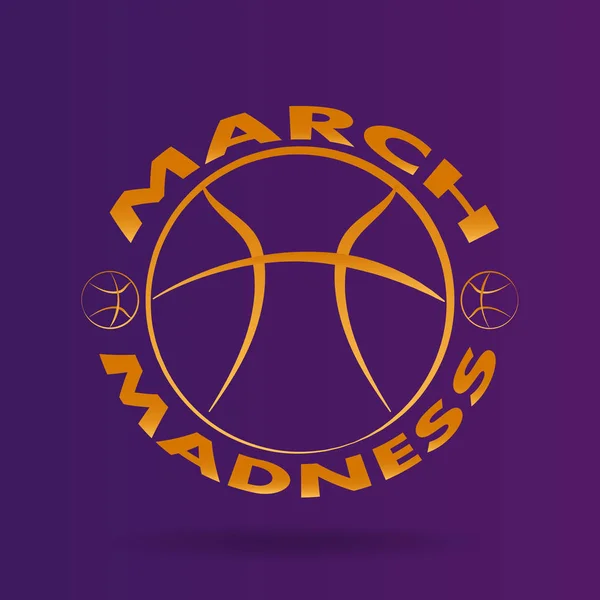 March Madness baloncesto diseño deportivo . — Vector de stock