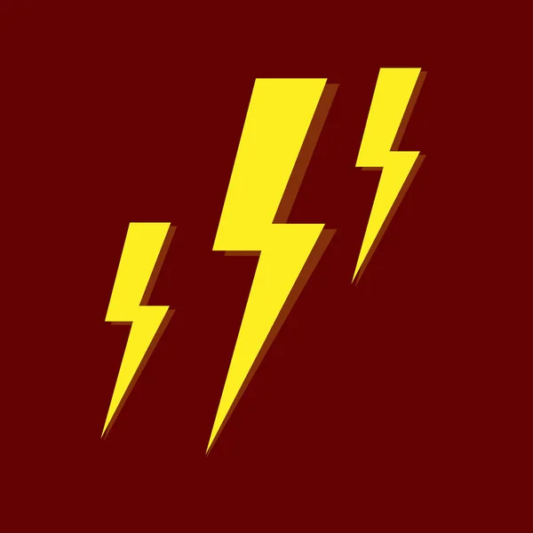 Lightning Bolt Minimal Simple flat symbol. — Stock Vector