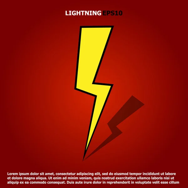 Lightning Bolt minimal enkel platt symbol. Stockillustration