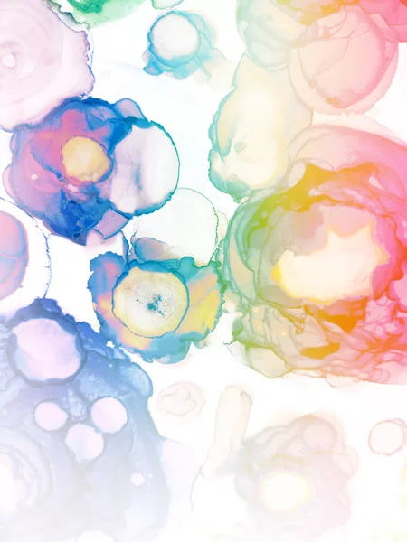 Alcohol Abstract Peony. Alcohol Background spilled. Rainbow Spot. Magenta, Burgundy Flowers. Drops Ink. Alcohol Ink Motley Pigment. Pale fluid. White, Green.