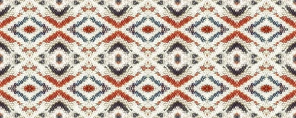 Seamless Ethnic Pattern. Woven Tapestry with Red Pattern. Oriental Cloth. Thematic Lines Wicker. Knitted European Yarn. Mexican Retro Motif.
