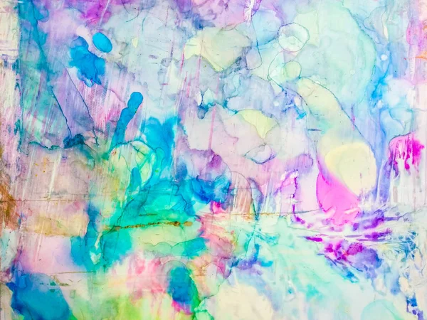 Alcohol Background. Lilac and Pink Pigment. Blue sky Spray. Contrast Ink Morbilli. Aquamarine Stains Wash Drawing. Alcohol Ink Spray. Background for Cards.