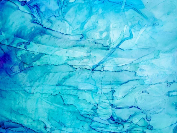 Alcohol Illustration. Dark blue and White color Blots. Hoarfrost Background Stains. Contrast Ink pattern. Aquamarine Pigment Watercolor. Alcohol Ink Spray. Colorful Texture.