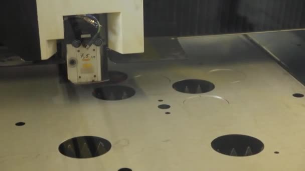 Corte Laser Metal Produção Industrial — Vídeo de Stock