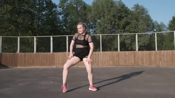 Professionele Booty Dance Meisje Danser Subcultuur Jeugd Hedendaagse Choreografie Langzame — Stockvideo