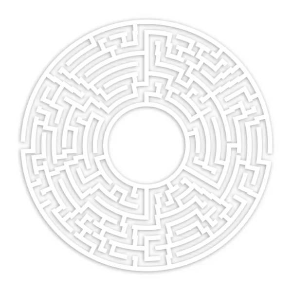 Circle Maze BG Design. Making Decision Concept — Stock Vector