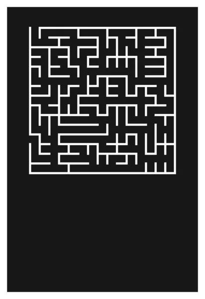 Minimal Poster with Maze. Vector BG. Decision Concept — Stock Vector