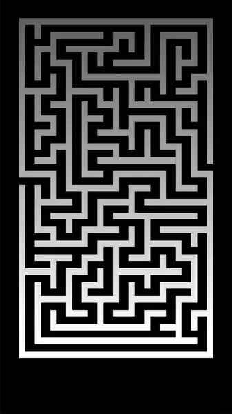 Minimal Poster with Long Maze. Vector BG — Stock Vector