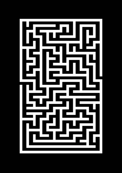 Minimal Poster with Labyrinth BG. Idea or Decision Concept — Stock Vector