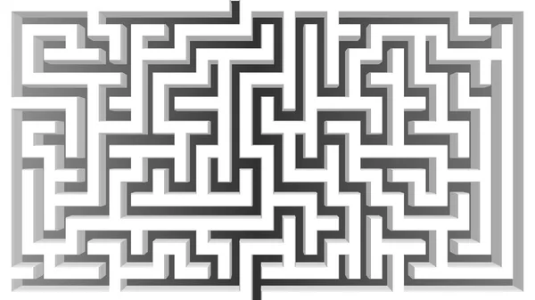 3D Isometrisk labyrint design. Koncept för att lösa affärsfrågor — Stock vektor