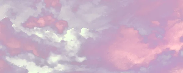 Beatiful Sky with Clouds Expressive Painting Aesthetic — ストック写真