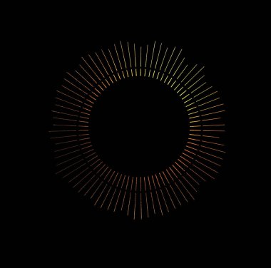 Altın desenli dolunay koyu arkaplanda izole edilmiş.