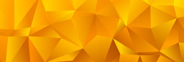 Golden Yellow Trendy Low Poly Backdrop Design — Stockvektor