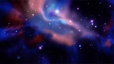 Derin uzayda parlayan yıldızlar, kozmik toz ve nebula detaylarıyla gerçekçi bir galaksinin temsili.