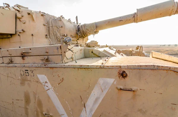 Close Tanque Israelense Centurion Tel Saki Chalés Golan Heights — Fotografia de Stock