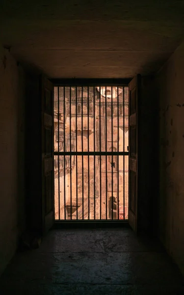 View Window Bars Ancient Indian Palace Ford — Stock Photo, Image