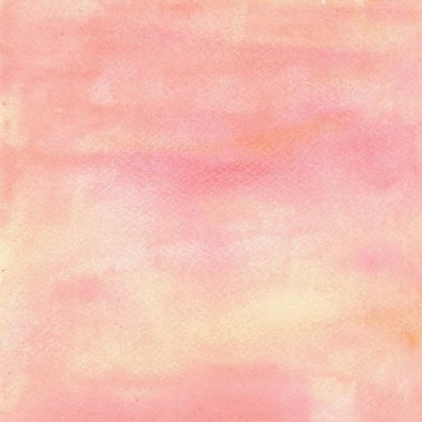 Suluboya fırça dokusu pembe, turuncu, kırmızı ve sarı tonlarında ıslak. sıcak sulu boya elle çizilmiş. Tebrik kartı, Sevgililer kartı soyut tasarım izole illüstrasyon