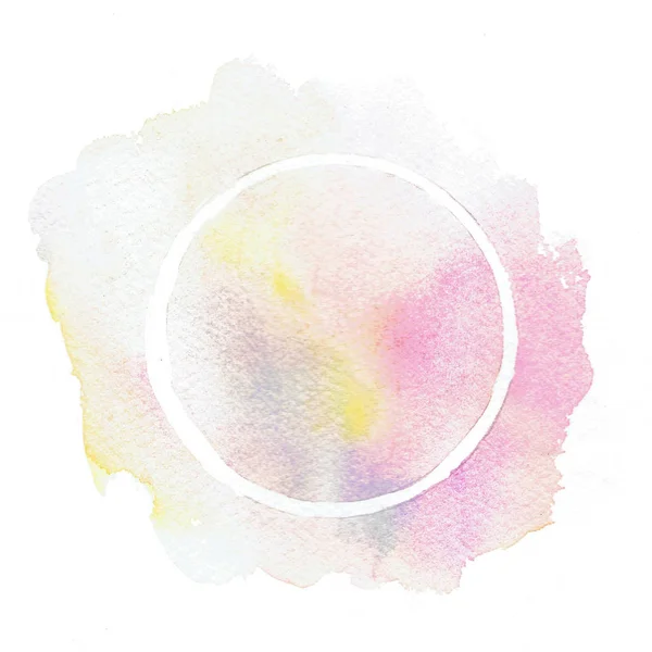 Watercolor Wet Brush Texture Shades Pink Orange Red Yellow Warm — Stock Photo, Image