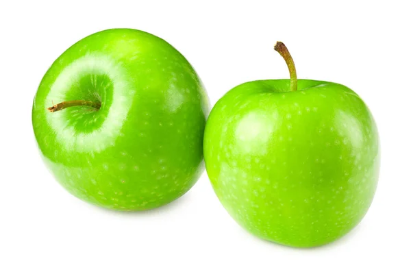 Зеленые Яблоки Изолированы Белом Фоне — стоковое фото