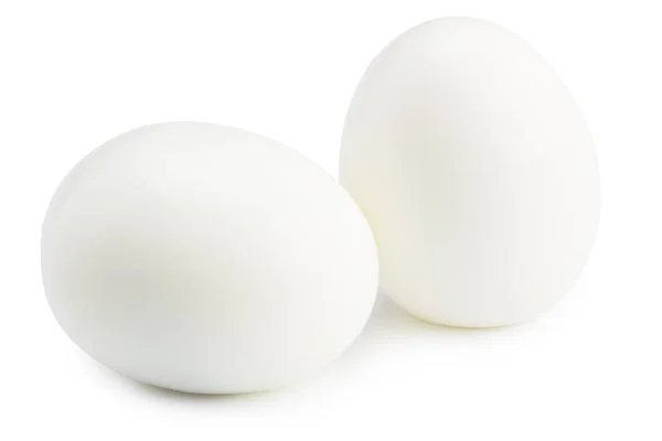 Ovos Cozidos Isolados Sobre Fundo Branco — Fotografia de Stock