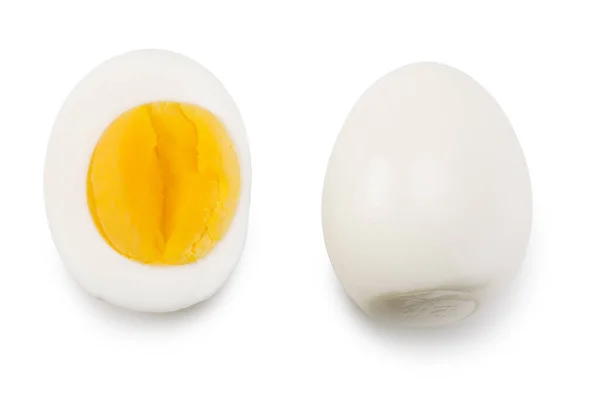 白を基調に半熟卵でゆで卵1個分 トップ表示 — ストック写真