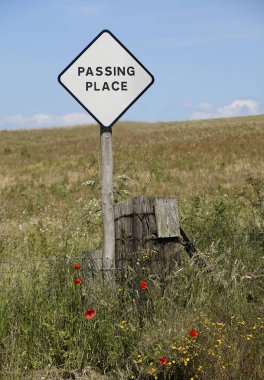 Geçen yer yol trafik işaret alanındaki