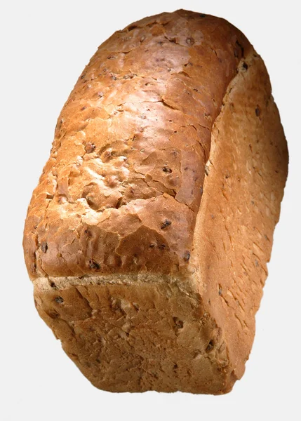 Свежеиспечённая Буханка Хлеба Белом Фоне — стоковое фото