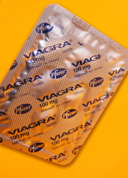 Embalagem Comprimidos Viagra 100Mg — Fotografia de Stock