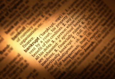 Sözlük sayfası kelimesinin anlamını iflas gösterilen kapat