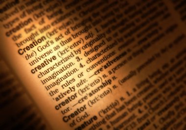 Sözlük sayfası kelimesinin anlamını yaratıcı gösterilen kapat