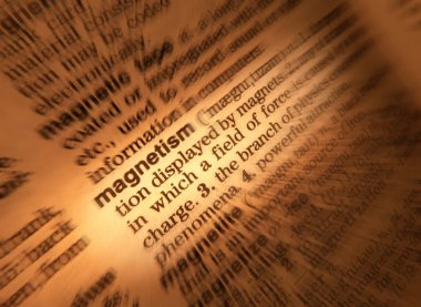 Word manyetizma tanımını gösteren sözlük sayfası kapat