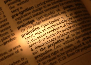 Sözlük sayfası Word önyargının tanımını gösterme kapat