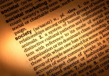 Sözlük sayfası Word toplumun tanımı gösterilen kapat