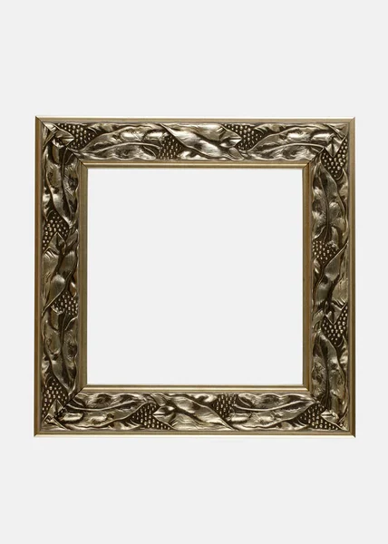 Quadro Pictura Gilt Frame Com Leaf Design Branco — Fotografia de Stock