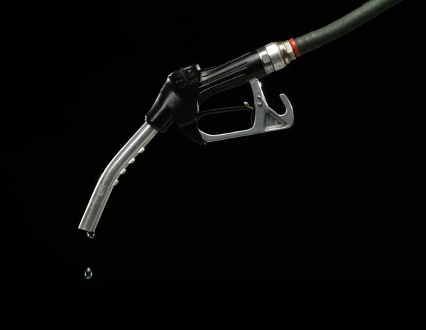 Gáz szivattyú fekete háttér — Stock Fotó
