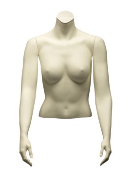 Beyaz Arka Plan Üzerinde Kadın Gövde Manken