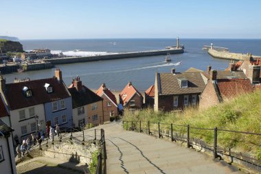 Whitby Balıkçılık Köyü Yorkshire İngiltere