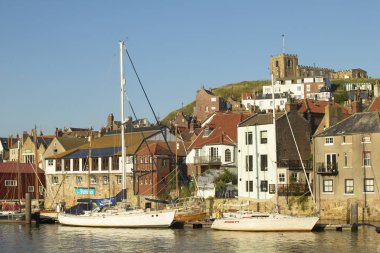 Whitby Balıkçılık Köyü Yorkshire İngiltere